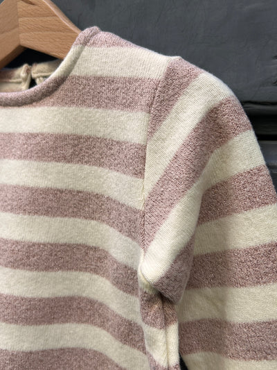 Felpa RUOTA caldo cotone righe rosa lurex