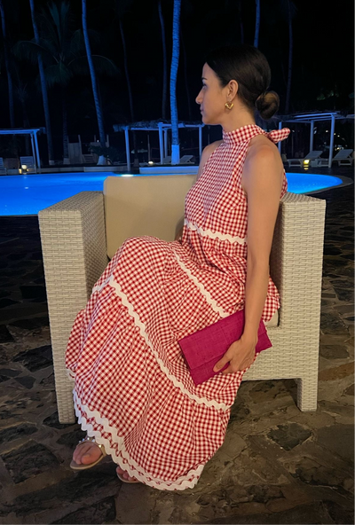 Abito BALZE seersucher rosso
