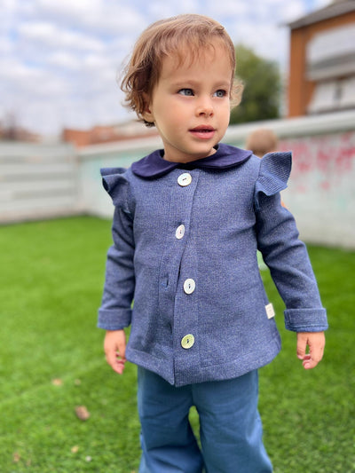 Giacca OFELIA blu jeans lurex