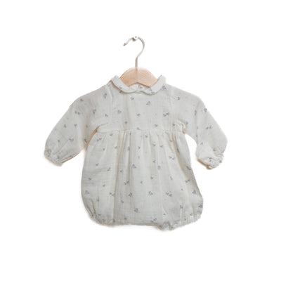 Pagliaccetto mussola uccellini jeans