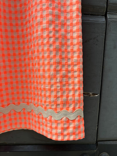 REBECCA DONNA pantalone seersucher fluo arancio