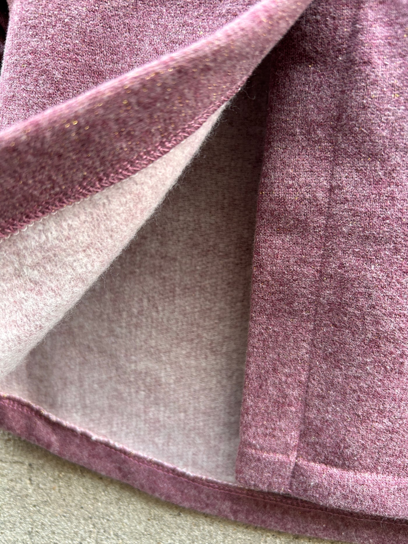 Giacchina GILDA in felpa calda prugna lurex