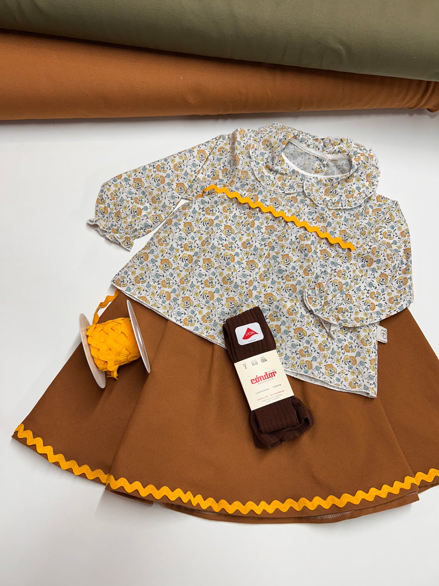 Camiciola MIKELA fiori senape