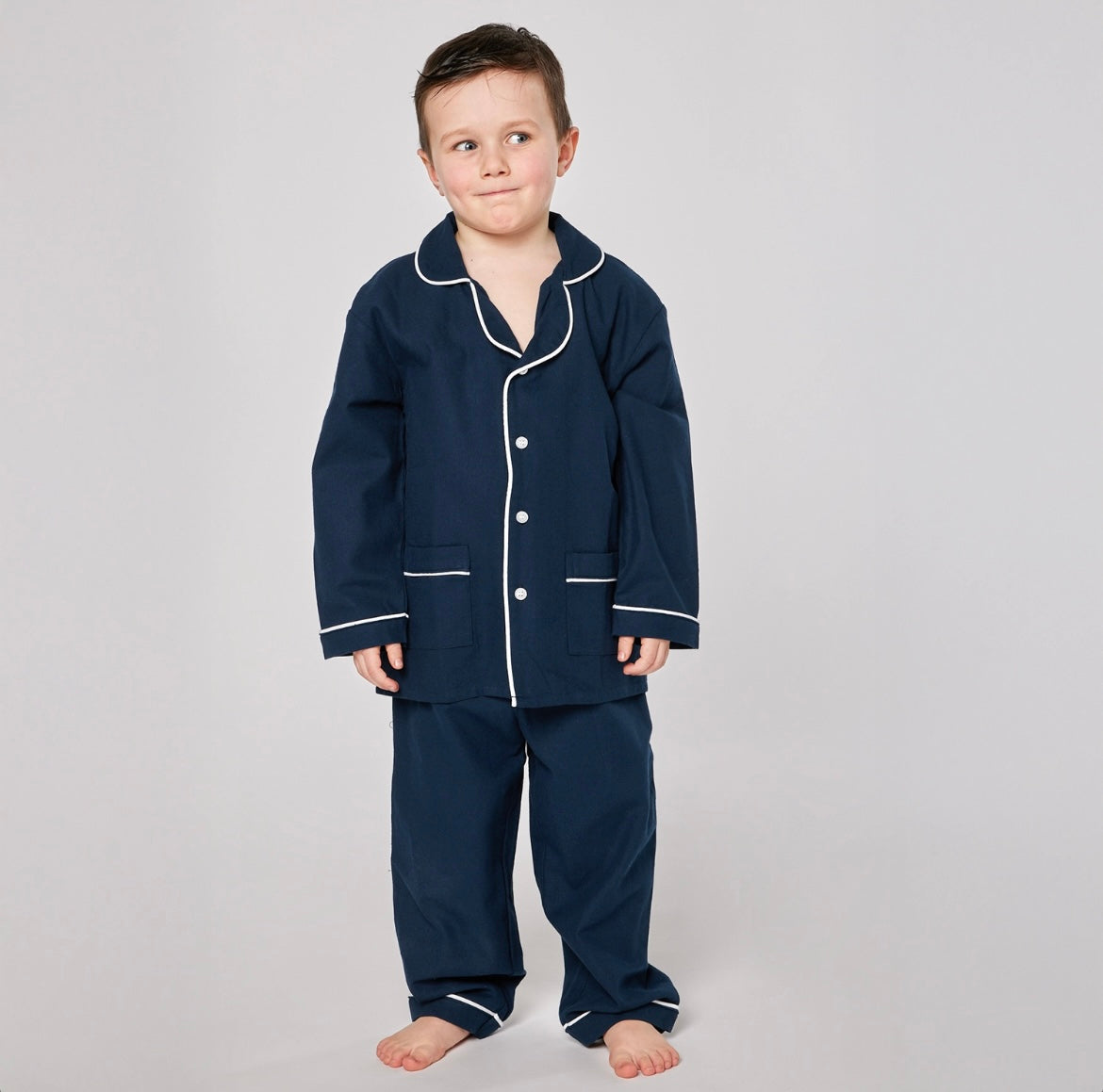 Pigiama JUNIOR flanella blu