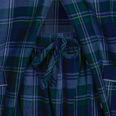 Pigiama DONNA flanella tartan verde e blu - GIRIC