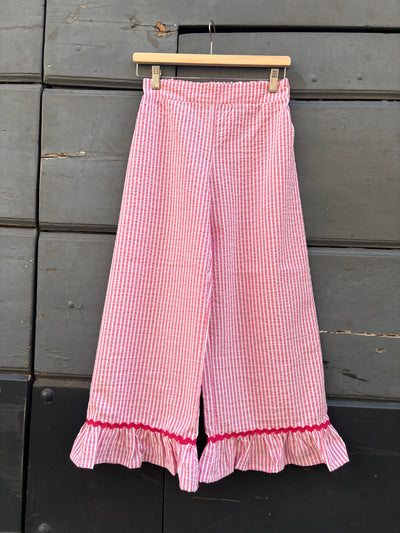 SUNI DONNA pantapalazzo Clo-cló fucsia con rouges