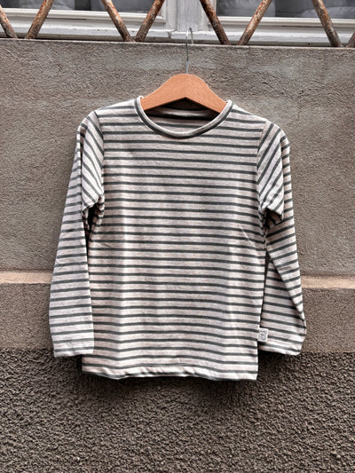 T-shirt MATTEO micro righe verde salvia