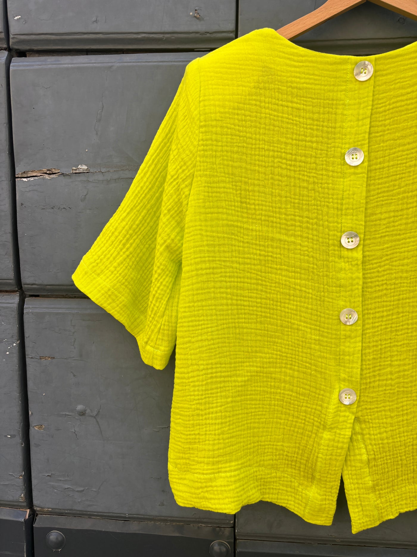 BLUSA DONATA mussola fluo