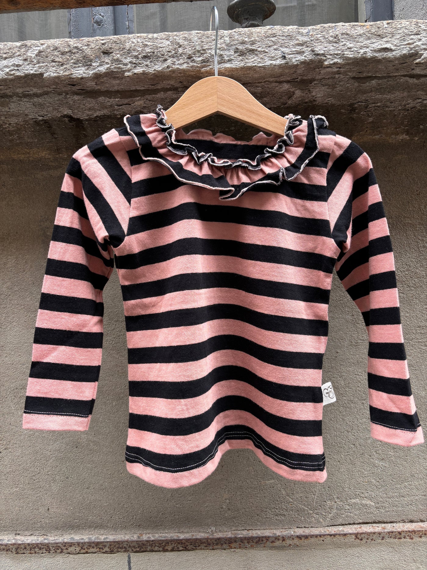 ELOISA righe rosa/nero cotone