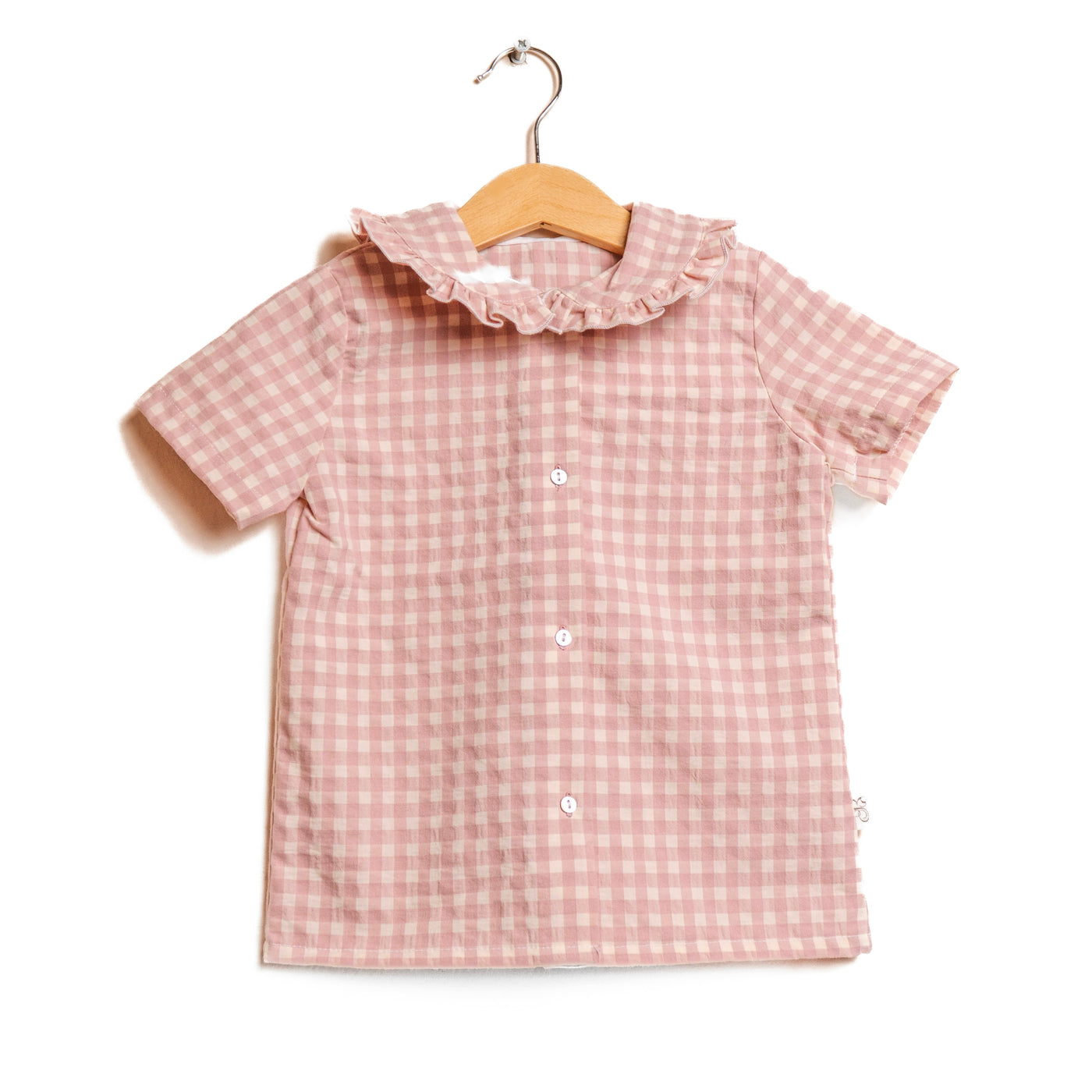 TITTA Camiciola seersucher rosa antico