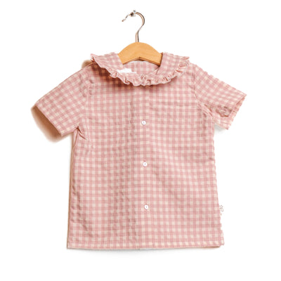 TITTA Camiciola seersucher rosa antico