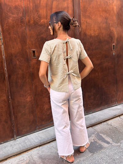 BLUSA ELISABETTA seersucher verde the matcha