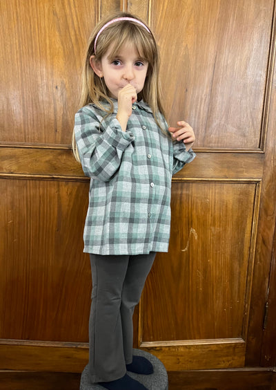 TITTA Camiciola tartan verde
