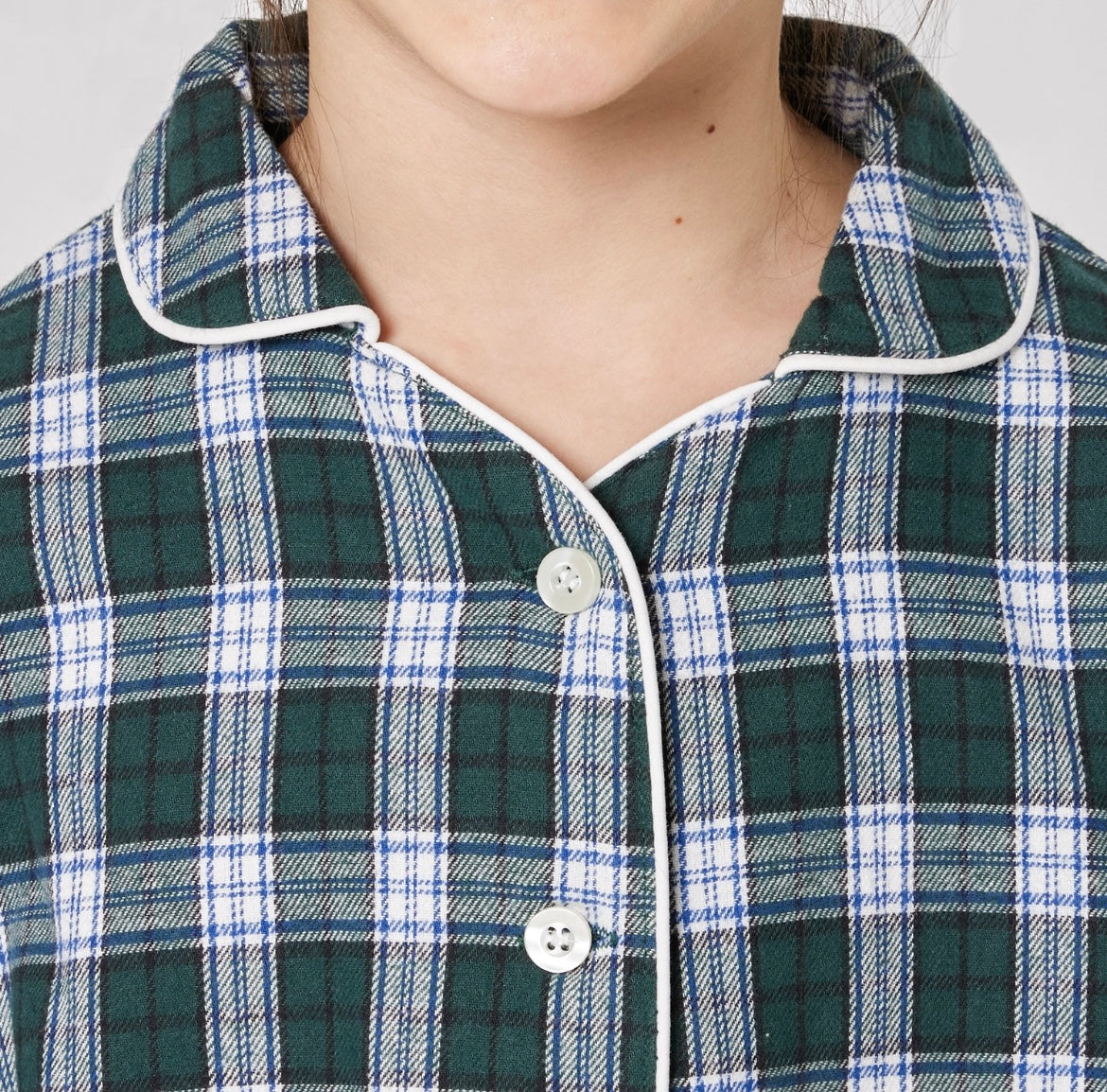 Pigiama JUNIOR flanella tartan verde - Albert