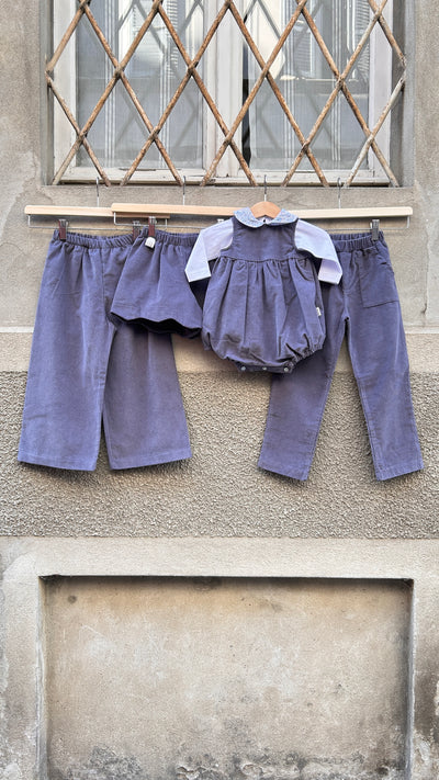 Pantalone NEW YORK micro coste velluto carta zucchero