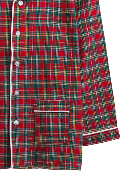 Pigiama DONNA flanella tartan rosso