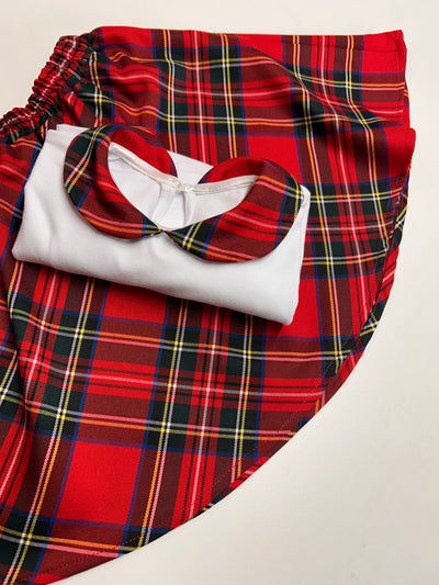 ELSA Gonna tartan rosso