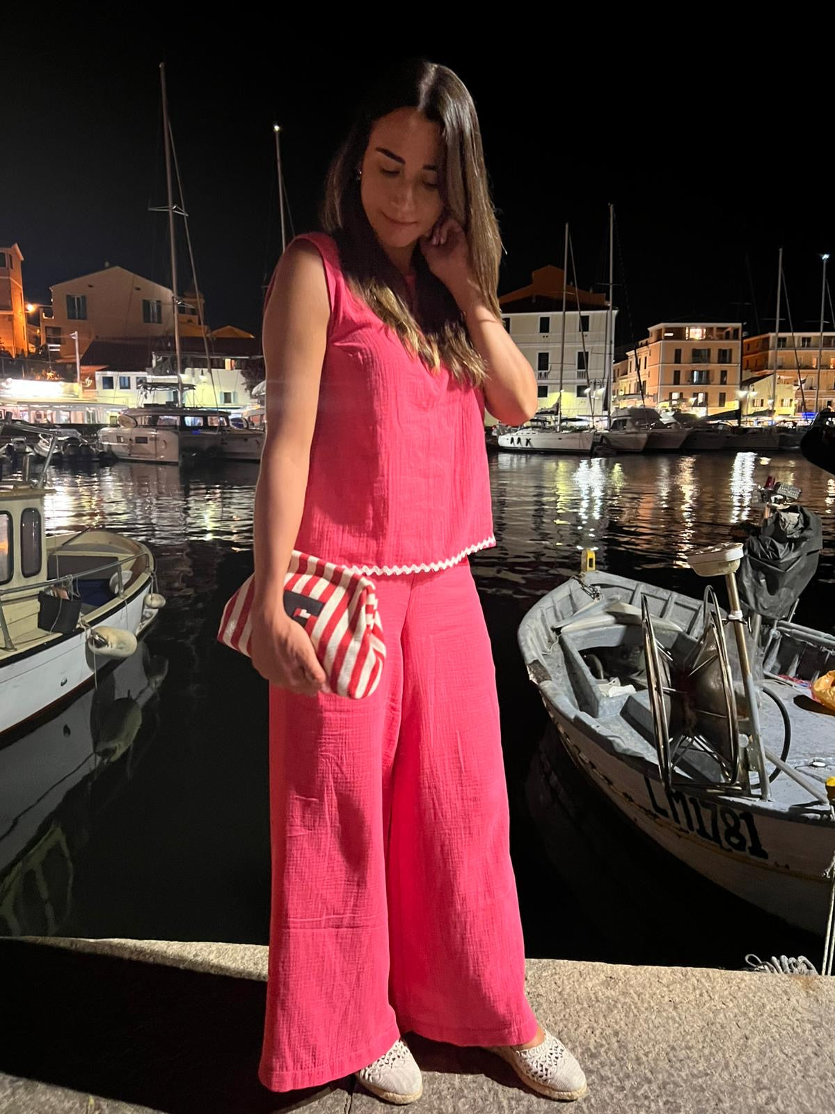 COMPLETO DONNA mussola fucsia