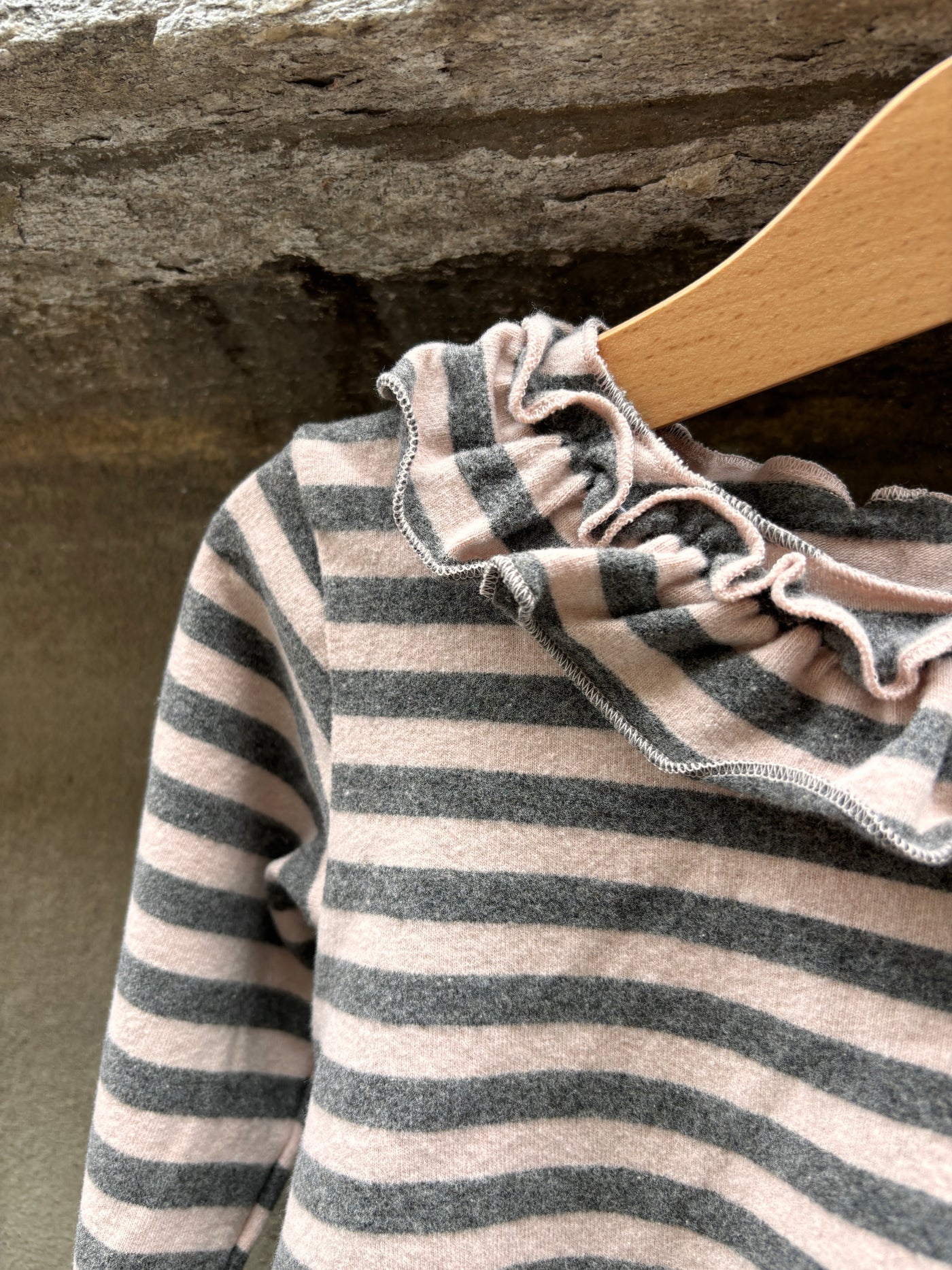 ELOISA righe rosa/grigio caldo cotone