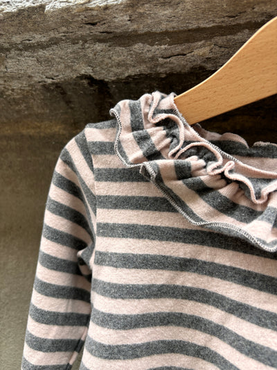 ELOISA righe rosa/grigio caldo cotone