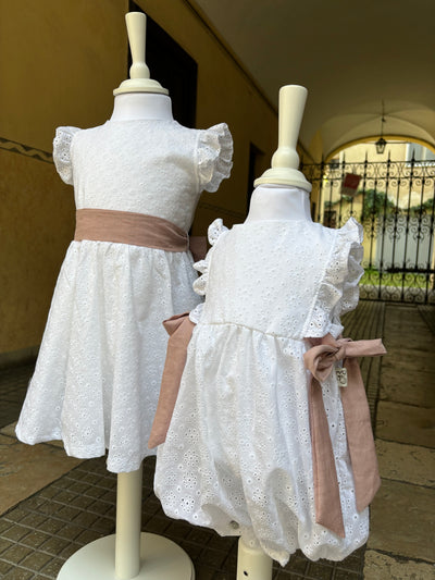 Pagliaccetto FRIDA Sangallo bianco