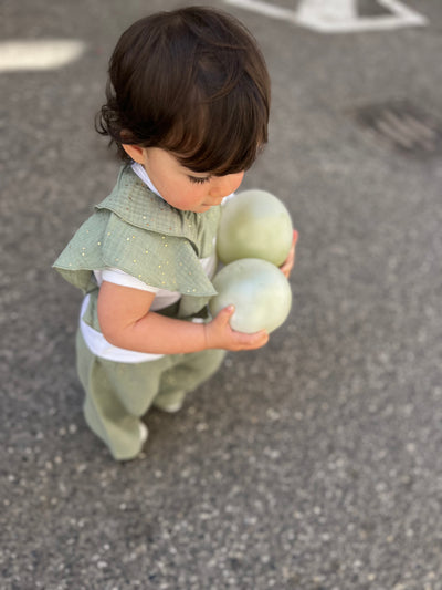 Completo t-shirt PETALO menta pepita