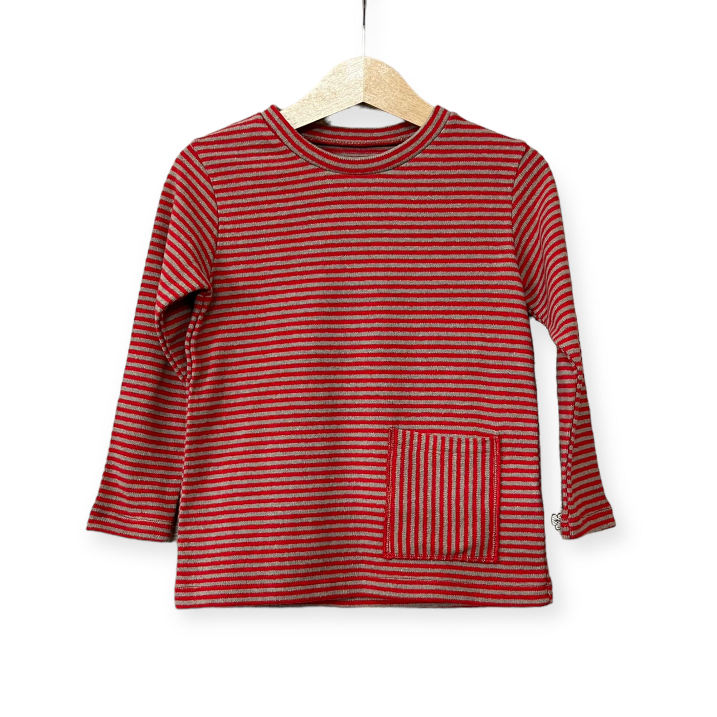 Maglioncino MATTEO a righe BEIGE/ROSSO