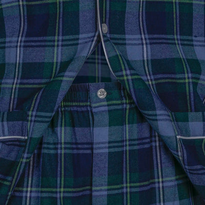 Pigiama UOMO flanella tartan verde e blu - GIRIC