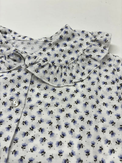 TITTA Camiciola cotone fiorellini blu