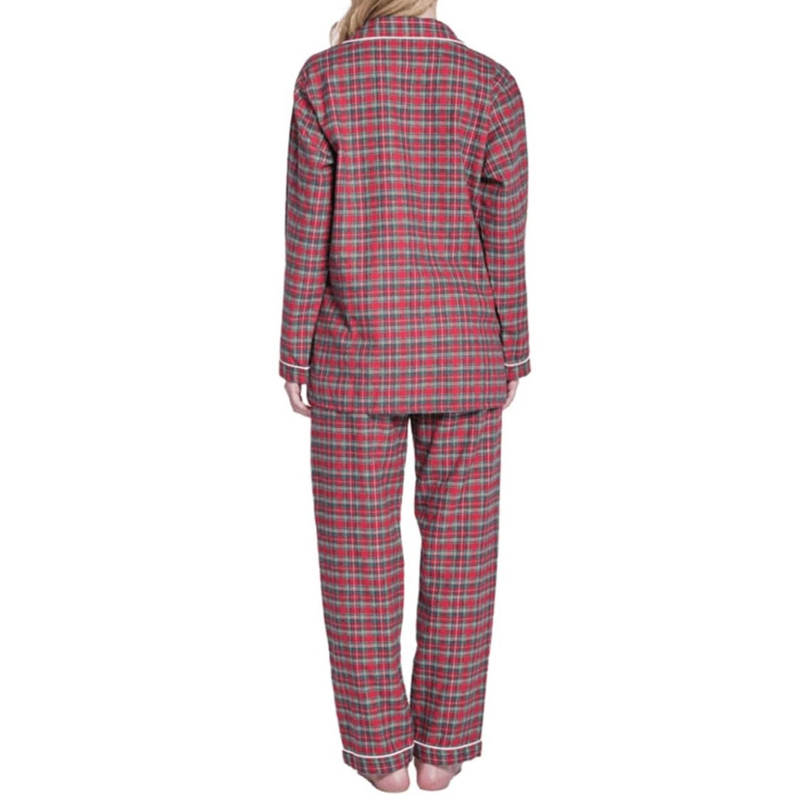 Pigiama DONNA flanella tartan rosso