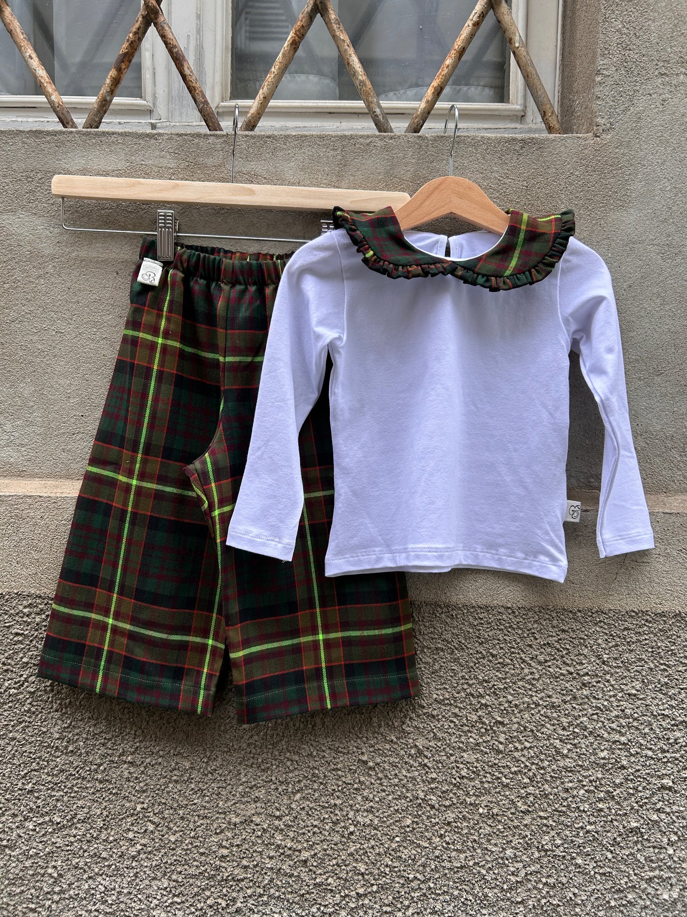 Maglietta CLAUDINE tartan fluo