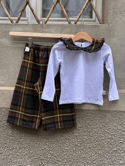 Maglietta CLAUDINE tartan fluo