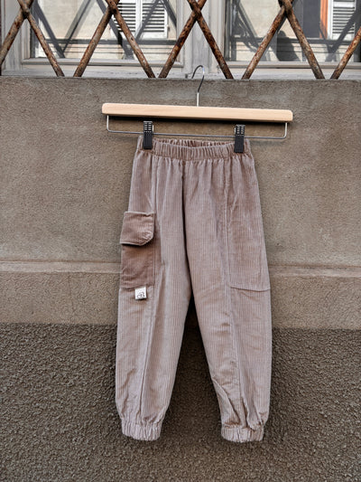 TOKYO Pantalone velluto millerighe cappuccino