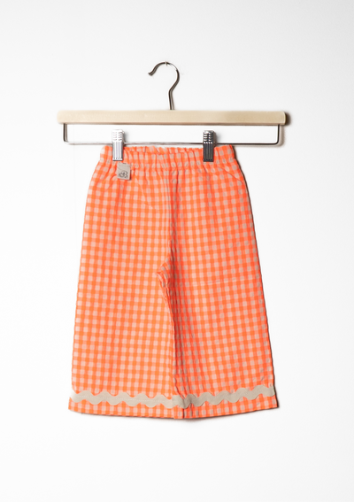 REBECCA Pantalone seersucker fluo arancio