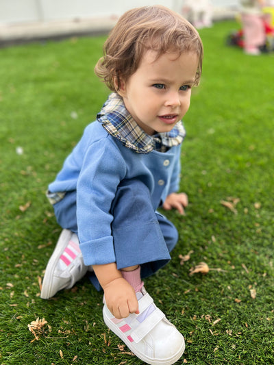 TITTA Camiciola tartan blu