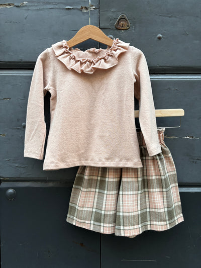 ISOTTA Pantagonna tartan oliva/rosa