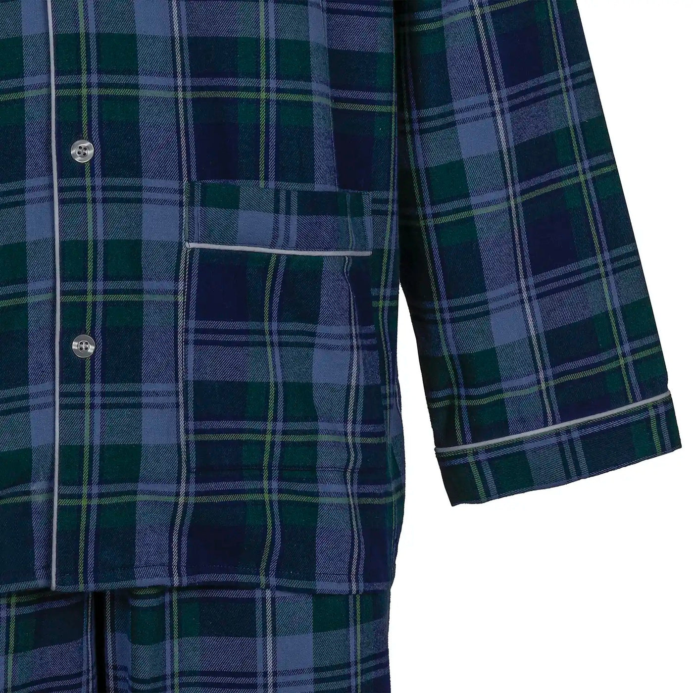 Pigiama UOMO flanella tartan verde e blu - GIRIC