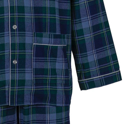 Pigiama UOMO flanella tartan verde e blu - GIRIC