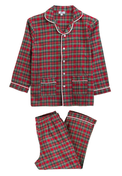 Pigiama DONNA flanella tartan rosso