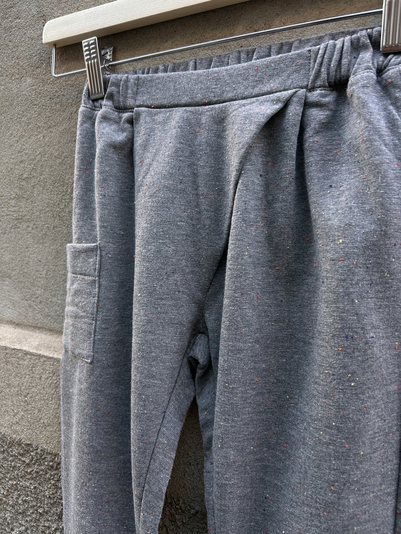 RICKY Pantalone felpa calda puntinata