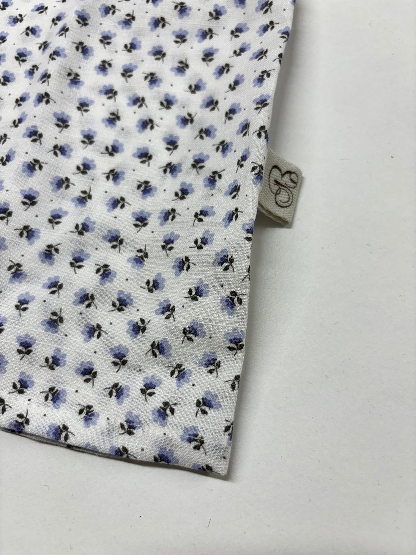 TITTA Camiciola cotone fiorellini blu