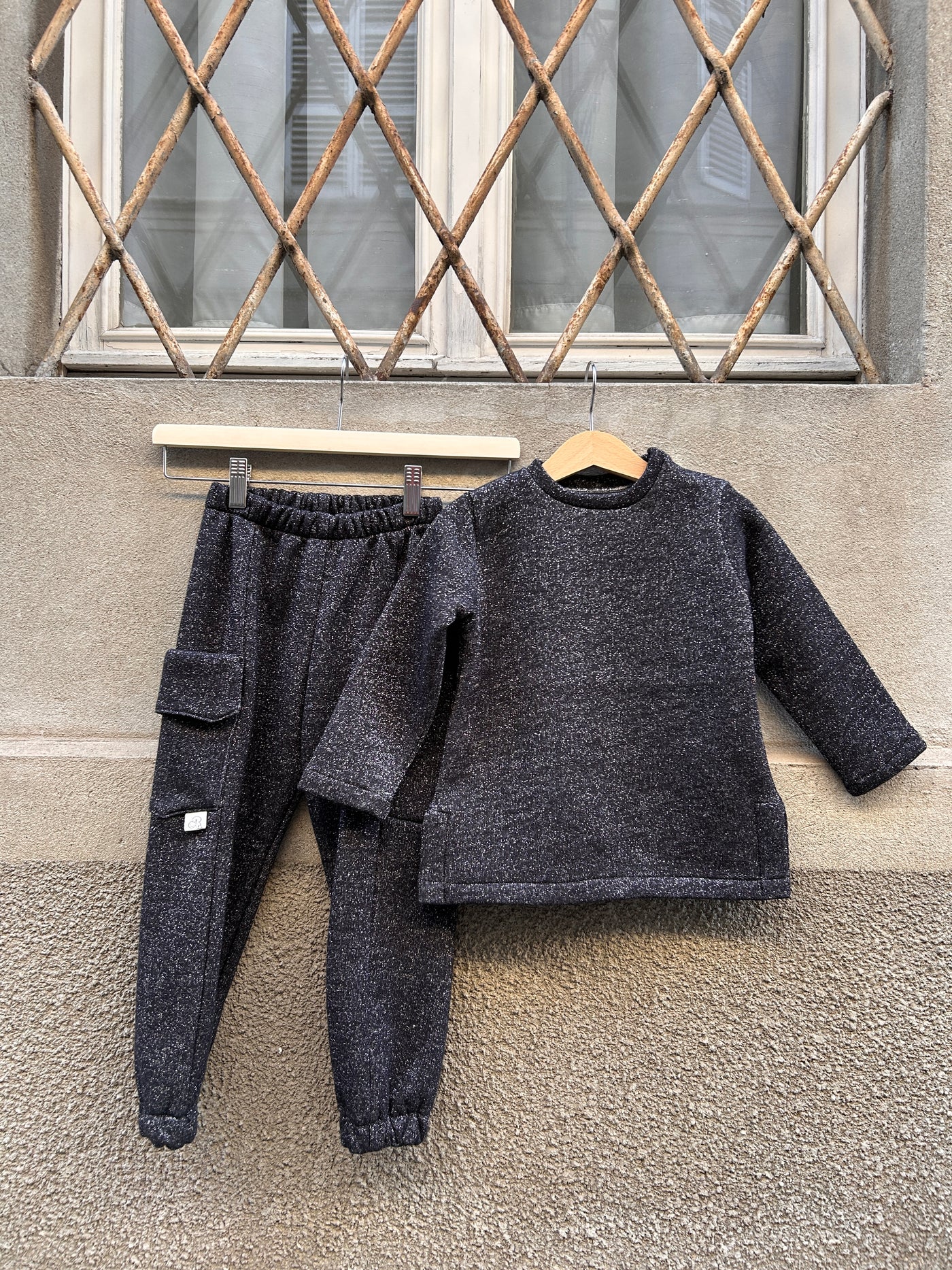 Completo caldo lurex nero TOKYO+ SCATOLETTA