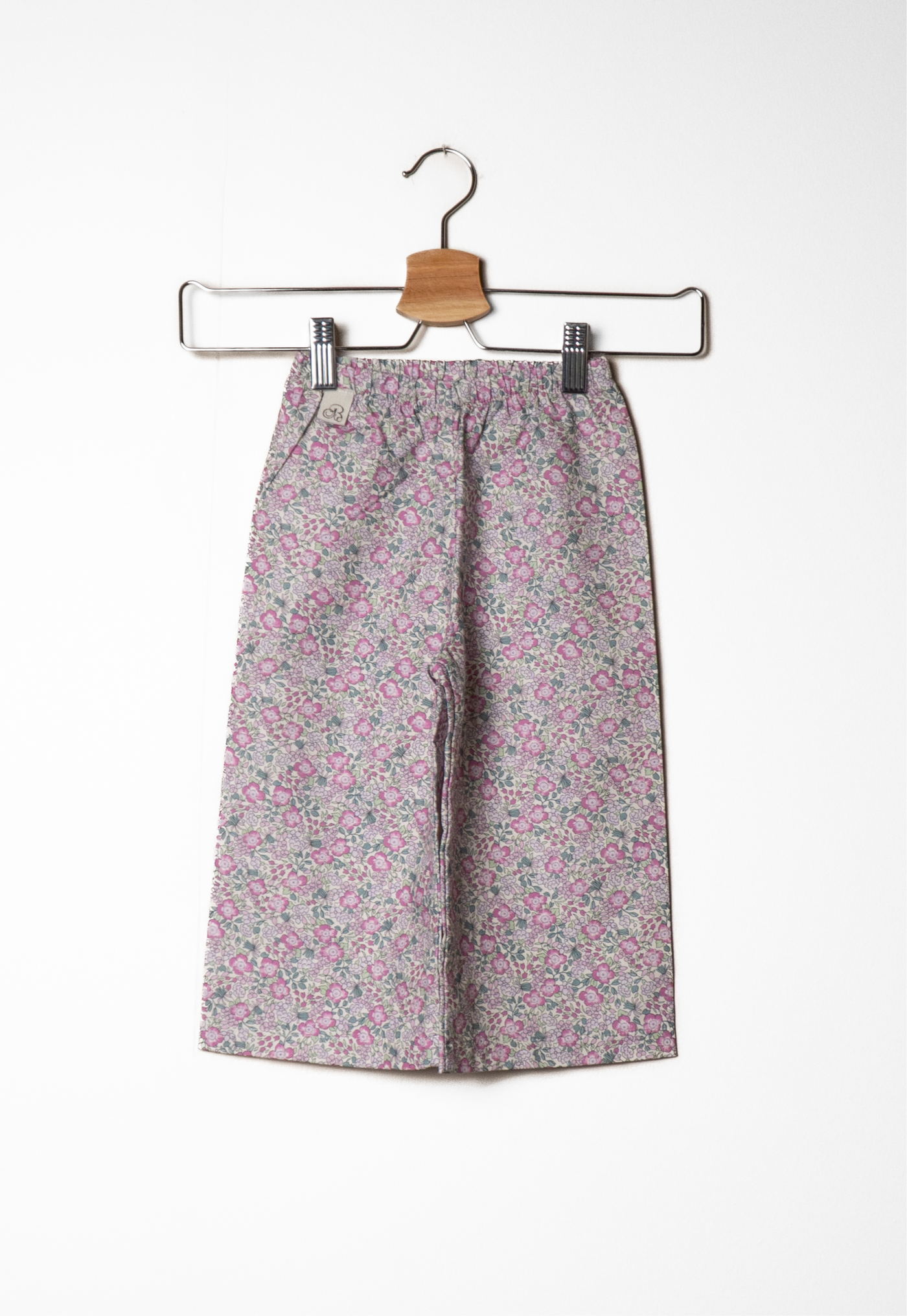 REBECCA Pantalone fiori lilla