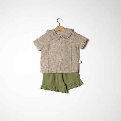 TITTA Camiciola cotone fiorellini the matcha
