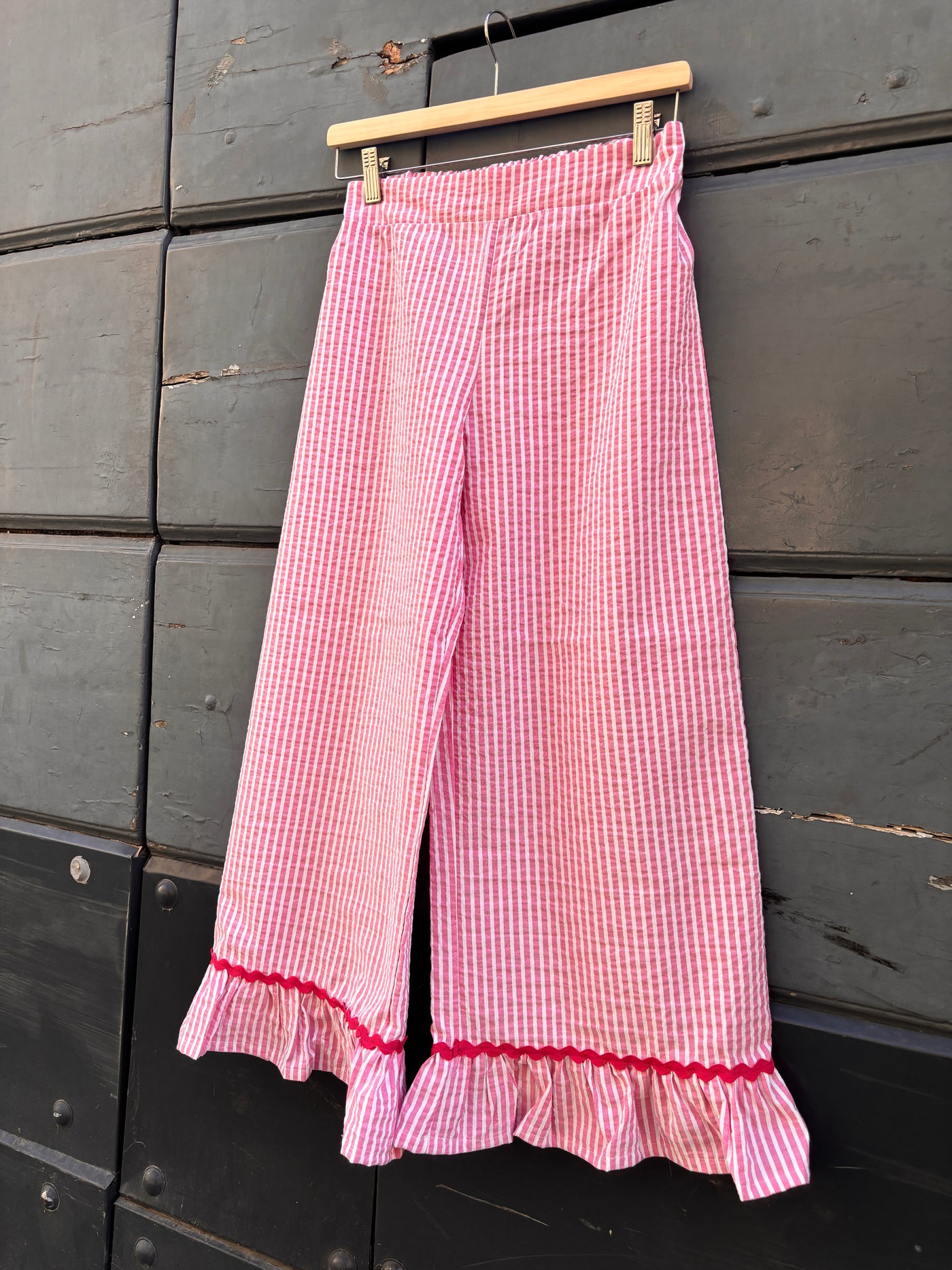 SUNI DONNA pantapalazzo Clo-cló fucsia con rouges