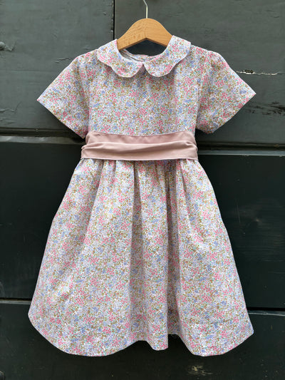 Abito PETALO fiori liberty rosa