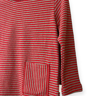Maglioncino MATTEO a righe BEIGE/ROSSO