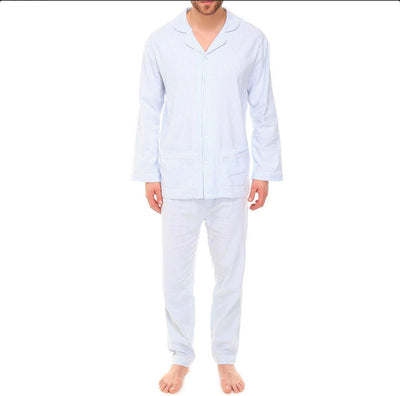 Pigiama UOMO flanella bianco e azzurro