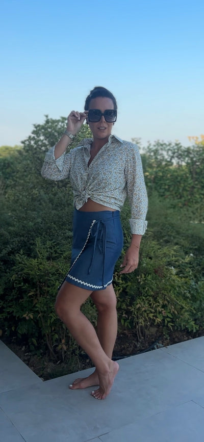 Gonna PAREO in Chambray con ondina