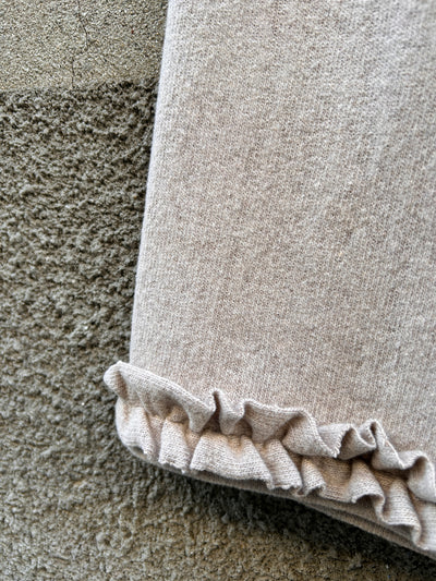 REBECCA Pantalone caldo cotone beige rouge